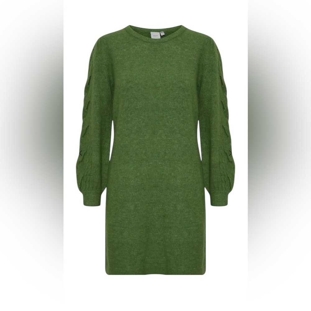 ICHI Green Mini Sweater Dress | Small NWT
